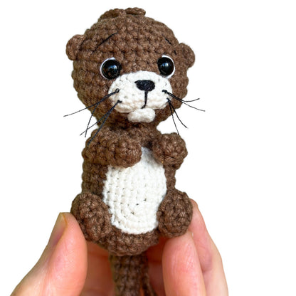 Cute Car Accessory for Women Men Teens, Otter Gift, Rear View Mirror Car Decor, Kawaii Car Decoration, Car Hanger Crochet Otter Car Ornament