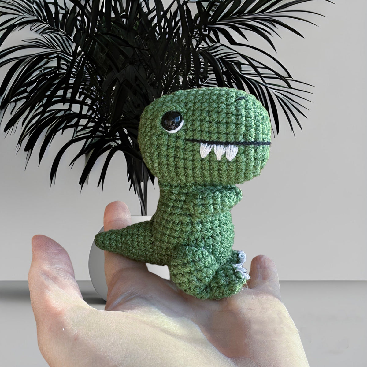 Dinosaur Car Decoration RearView Mirror Crochet Car Mirror Hanging Dino, Cool Car Decor, Crochet Dinosaur Gift Plush Car Accessory T-rex Toy