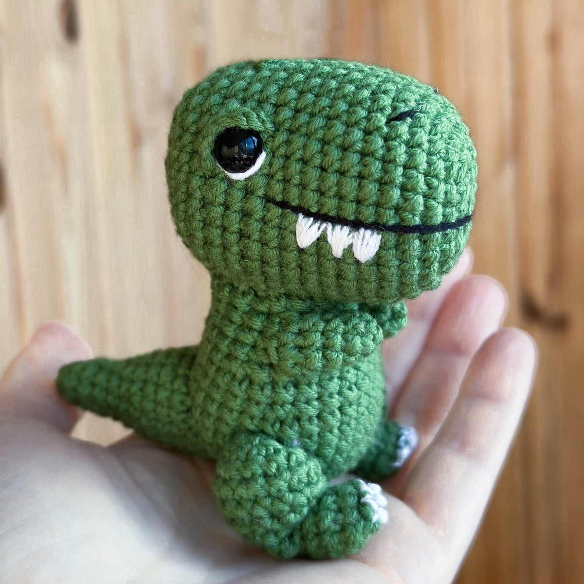 Dinosaur Car Decoration RearView Mirror Crochet Car Mirror Hanging Dino, Cool Car Decor, Crochet Dinosaur Gift Plush Car Accessory T-rex Toy