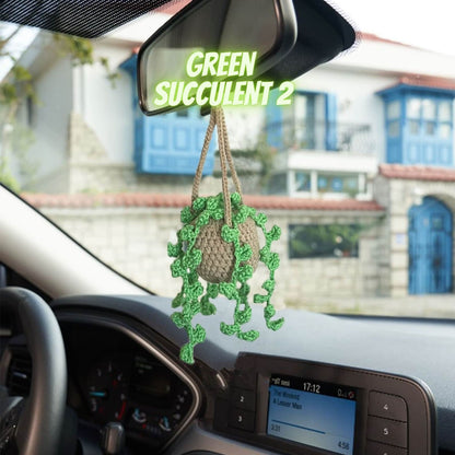 Personalized Crochet Plant Car Hanging:Car Decor