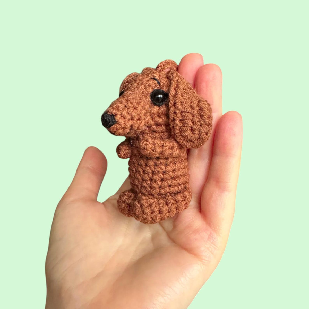 Crochet Dachshund Car Accessory, Rear View Mirror Hanger, Dachshund Gift, Cute Car Decoration, Dachshund Ornament, Doxie Car Mirror Charm