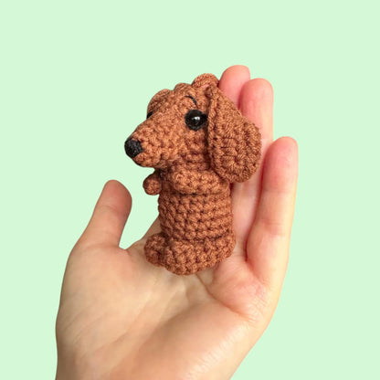 Crochet Dachshund Car Accessory, Rear View Mirror Hanger, Dachshund Gift, Cute Car Decoration, Dachshund Ornament, Doxie Car Mirror Charm
