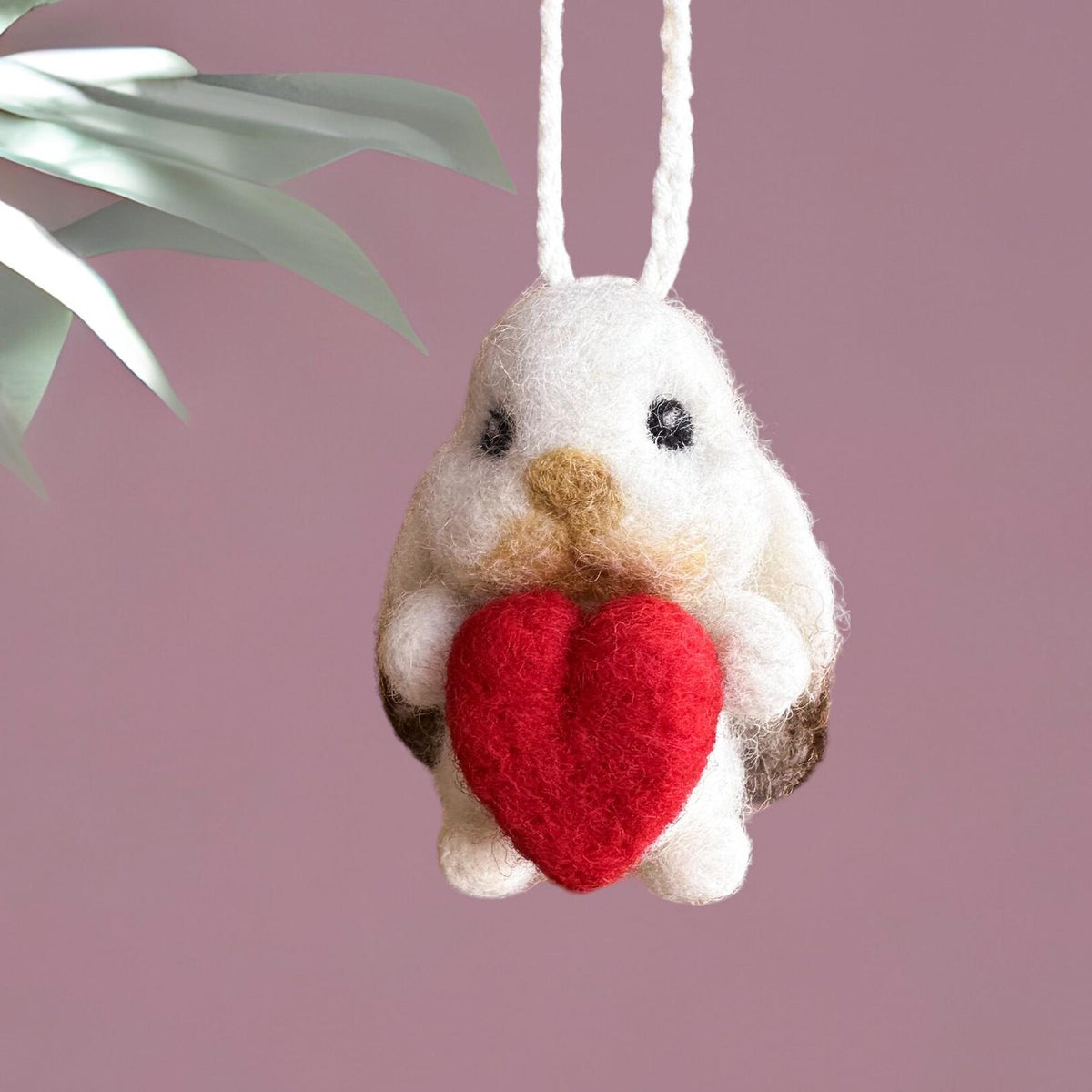 Needle Felted Bunny Car Ornament, Rear View Mirror Charm, Cute Car Accessory, Baby Bunny with Carrot