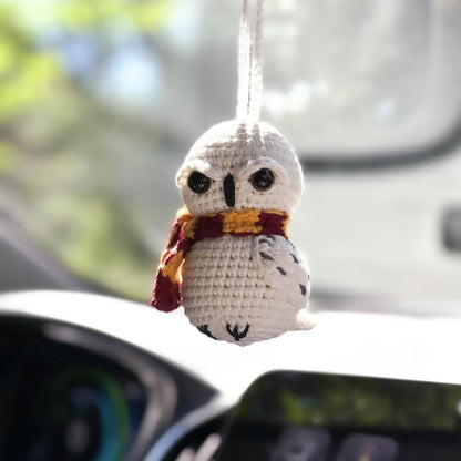 Crochet Car Charm, Cow, Dinosaur, Otter, Plant Car Mirror Hanging Accessory