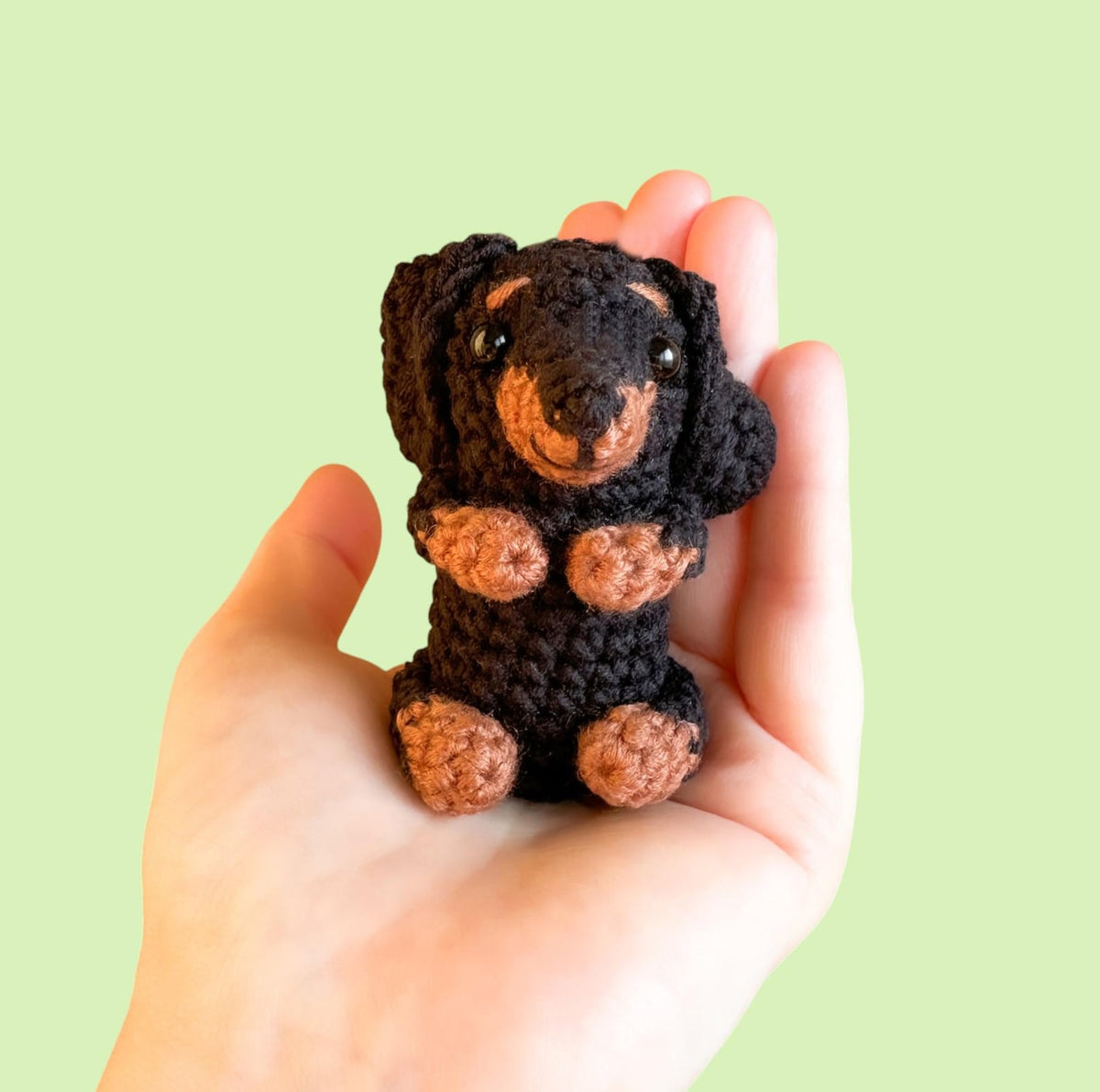 Crochet Dachshund Car Accessory, Rear View Mirror Hanger, Dachshund Gift, Cute Car Decoration, Dachshund Ornament, Doxie Car Mirror Charm