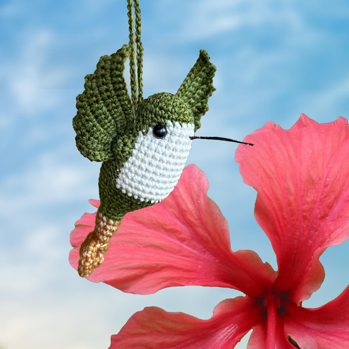 Hummingbird Car Accessory RearView Mirror Hanger, Humming Bird Ornament Car Mirror Hanging Accessory for Women, Hummingbird Gift for Mom