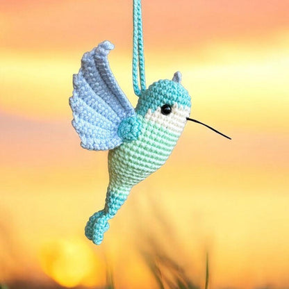 Hummingbird Car Accessory for Women Teens, Hummingbird Gift Mom, RearView Mirror Dangle, Humming Bird Ornament Car Mirror Hanging Accessory