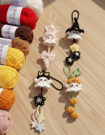 Crochet Halloween Ghost Hanging, Halloween Crochet, Spooky Car Hanging, Cute Ghost Amigurumi Halloween Decor,Home Decor Keychain