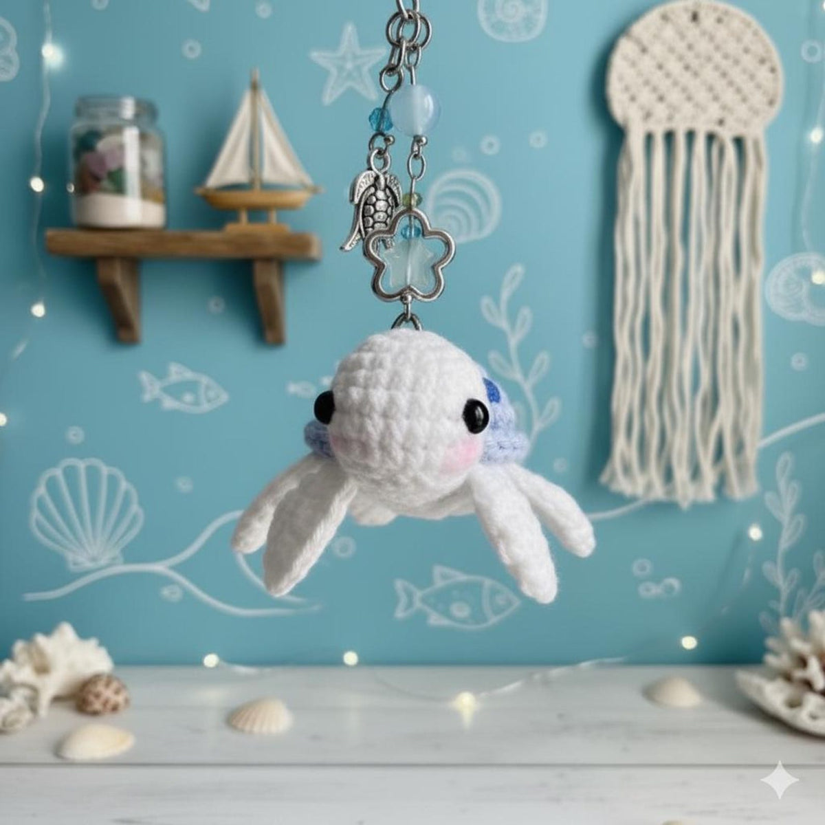 Y2K Blue Turtle Crochet Keychain Bundle, Mini Turtle Crochet, Amigurumi Turtle Kychain, Cute Sea Turtles, Crochet Stuffed Animals Keychain