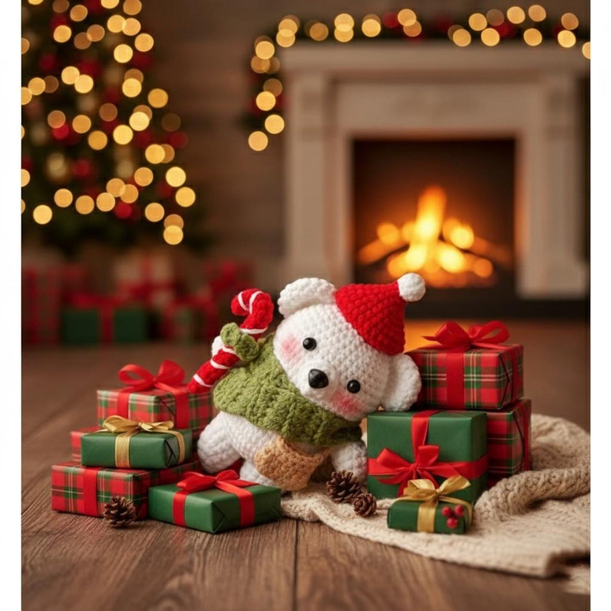 Christmas Bear Crochet Doll, Bear Christmas Amigurumi, Bear Crochet Pattern, Cute Bear Crochet, Magic bear, Christmas Decor, Gift For Her