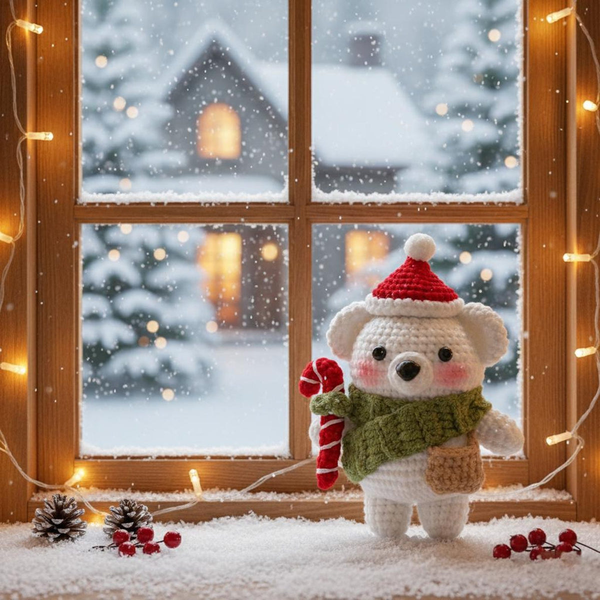 Christmas Bear Crochet Doll, Bear Christmas Amigurumi, Bear Crochet Pattern, Cute Bear Crochet, Magic bear, Christmas Decor, Gift For Her