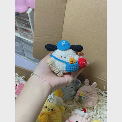 Crochet Adorable Chubby Animal Keychains: Chubby Plush Amigurumi Backpack Charm, Cute Animals Crochet, Amigurumi Animal Toy