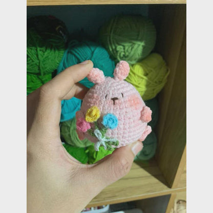 Crochet Adorable Chubby Animal Keychains: Chubby Plush Amigurumi Backpack Charm, Cute Animals Crochet, Amigurumi Animal Toy