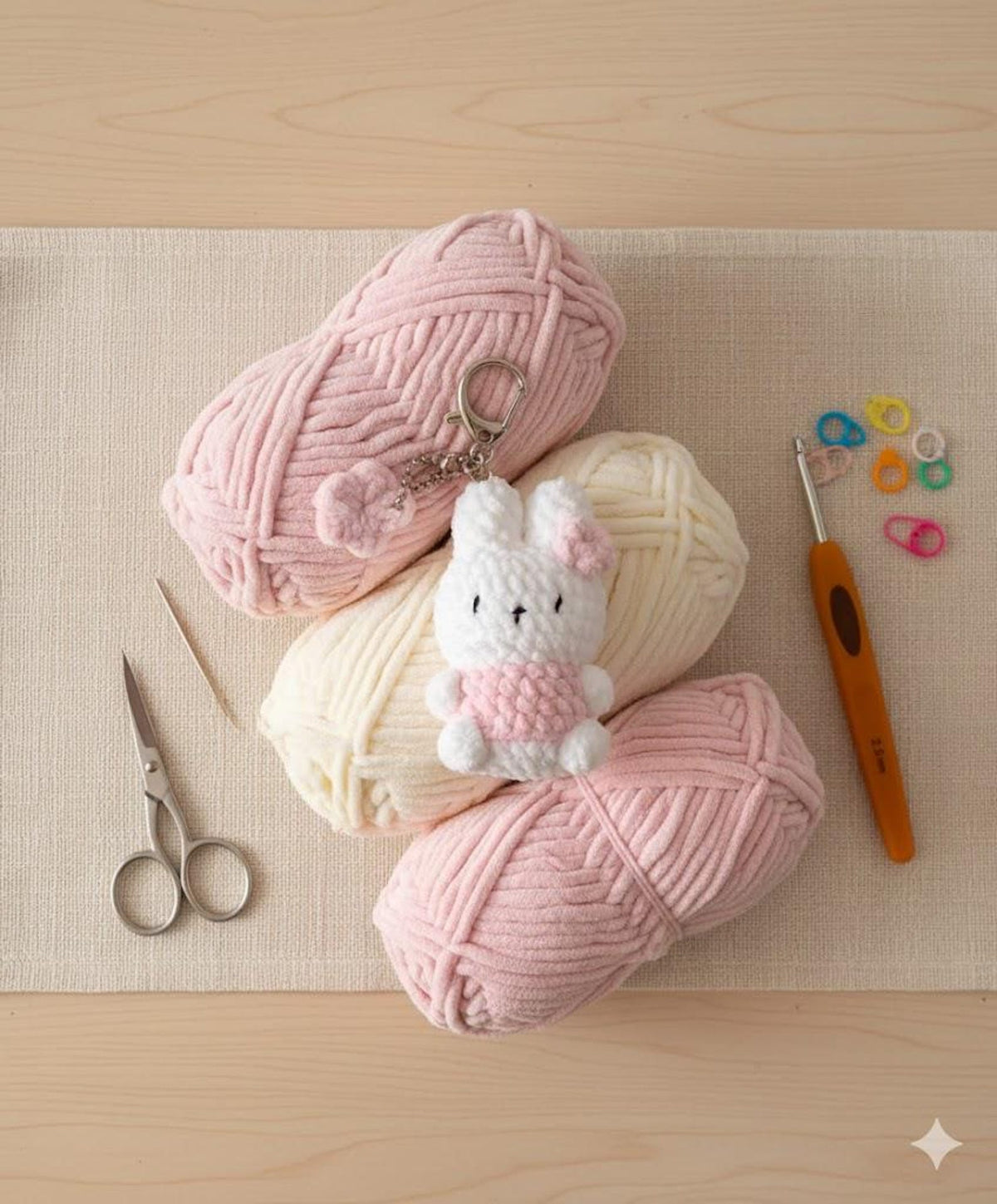Y2k Bunny  Handmade Crochet Lifestyle Keychain Bag With Charm, Gift For Her, bunny Phone Hanging, handmade Bunny Keychain crochet