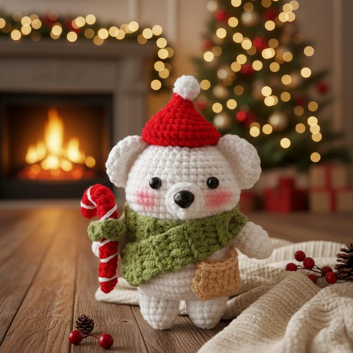 Christmas Bear Crochet Doll, Bear Christmas Amigurumi, Bear Crochet Pattern, Cute Bear Crochet, Magic bear, Christmas Decor, Gift For Her