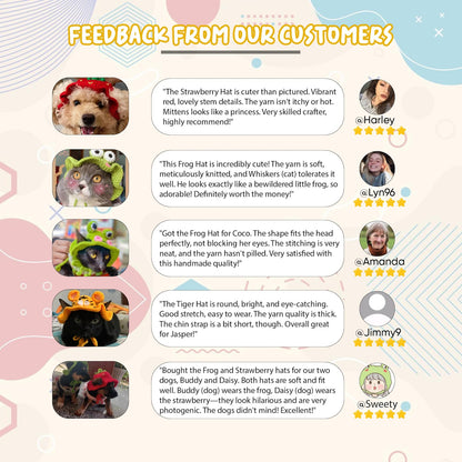 Handmade Cat Knit Frog Hat, Pet Knit Scarf, Crochet Dog Hat, Cute Pet Accessories, Knitted Frog Pet Outfit, Cat Lover Gifts, Dog Lover Gifts
