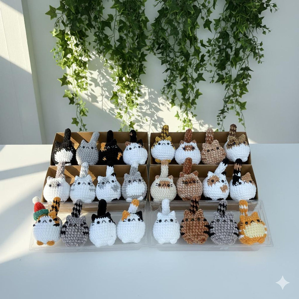 Buy 2 get 1 Crochet mini cat keychain, Crochet Cat Stuffed Animal, Cute Gift for Cat Lovers, Car Keyring, Soft Chubby Kitty Amigurumi