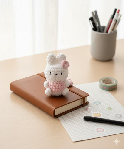 Y2k Bunny  Handmade Crochet Lifestyle Keychain Bag With Charm, Gift For Her, bunny Phone Hanging, handmade Bunny Keychain crochet