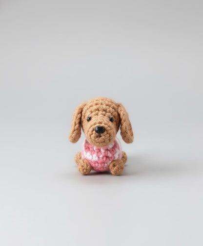 Buy 2 Get 1 Handmade Crocheted Dachshund Keychain, Crochet Wiener Dog Keychain, Handmade Dog, Crochet Keychain, Gift For Dog Lovers