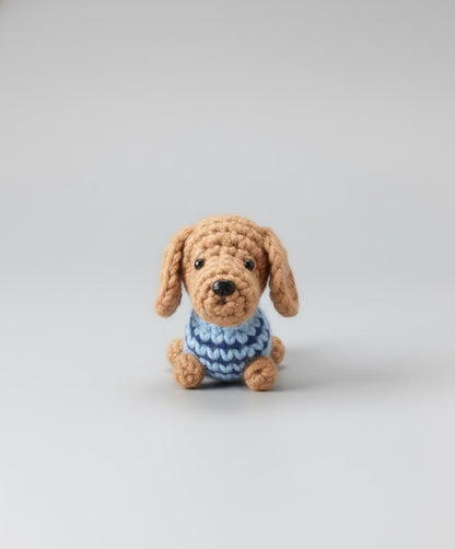 Buy 2 Get 1 Handmade Crocheted Dachshund Keychain, Crochet Wiener Dog Keychain, Handmade Dog, Crochet Keychain, Gift For Dog Lovers