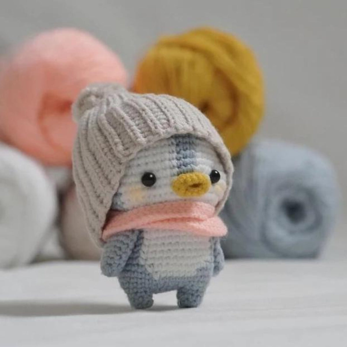 The little Penguin wearing Beanie crochet, Penguin crochet, Crochet cute doll, Handmade gift ideas, Penguin amigurumi, Gift for winter