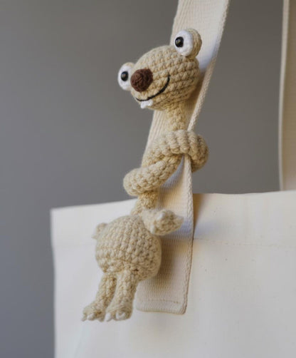 Sid the Sloth Amigurumi, Crochet Sloth , Long Neck Sloth, Ice Age Character Crochet, Gift For Her, Bag Charm