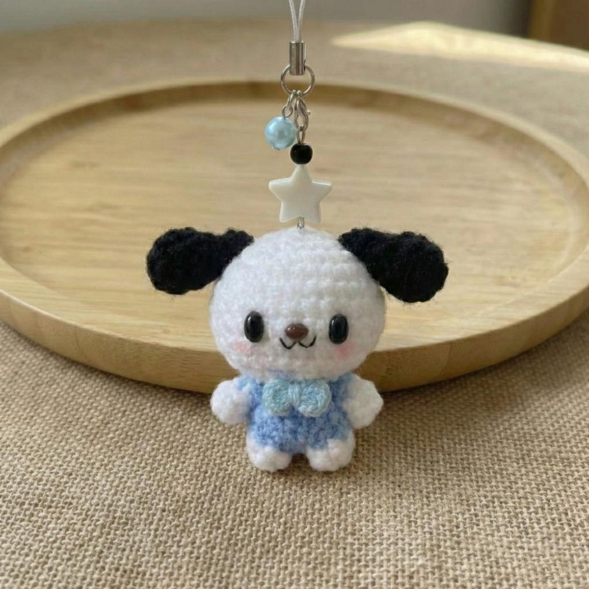 Cute Y2k Crochet Sanrio Keychains, Handmade Amigurumi Plush Bag Charms, Tiny Stuffed Animal Gifts, Friend Gift, Cat Crochet Keychain