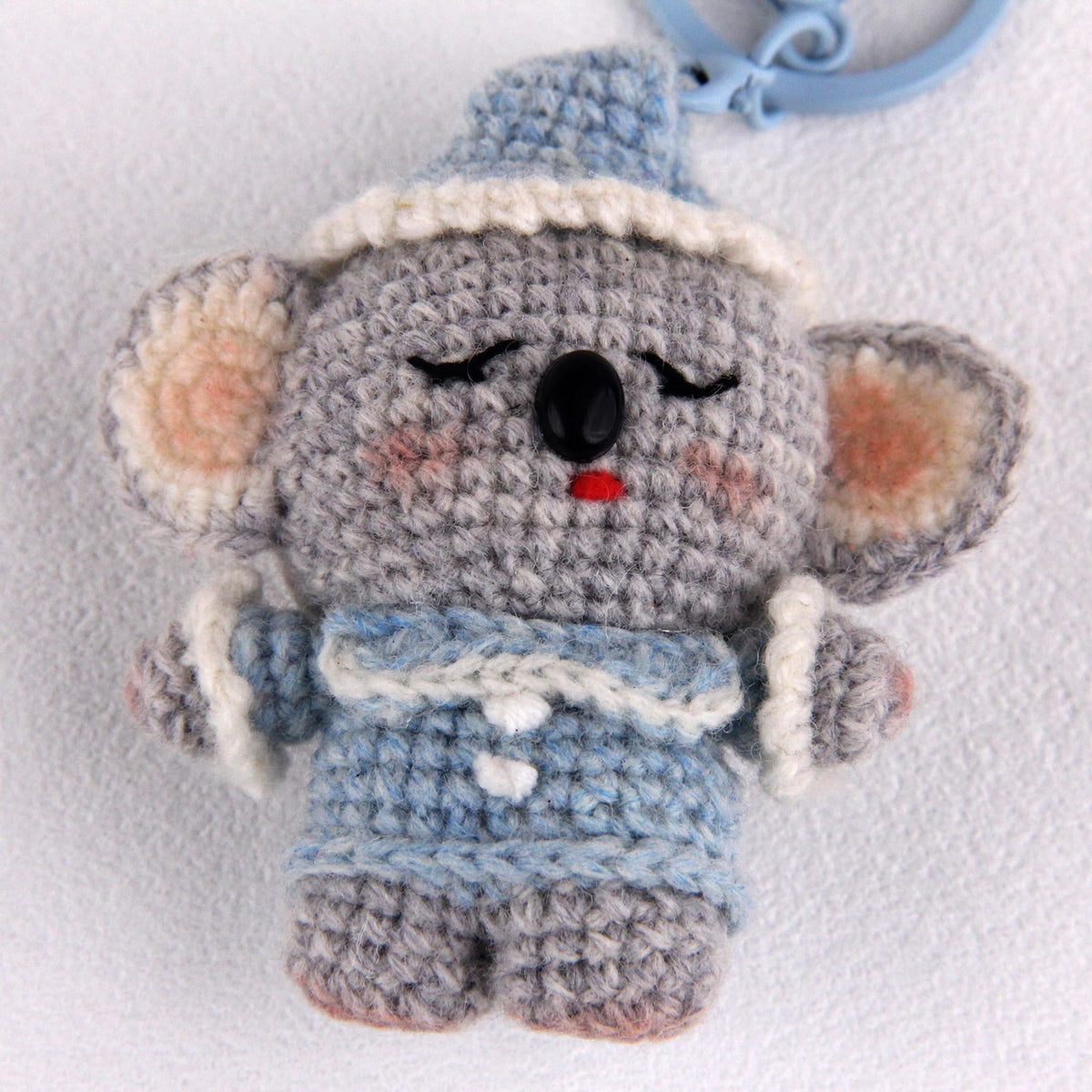 Hand Crochet Koala Sculpture Wool Thread Purse Trinket Juvenile Plaything Ornament Charms Gathering Favors Christmas Holiday Goods
