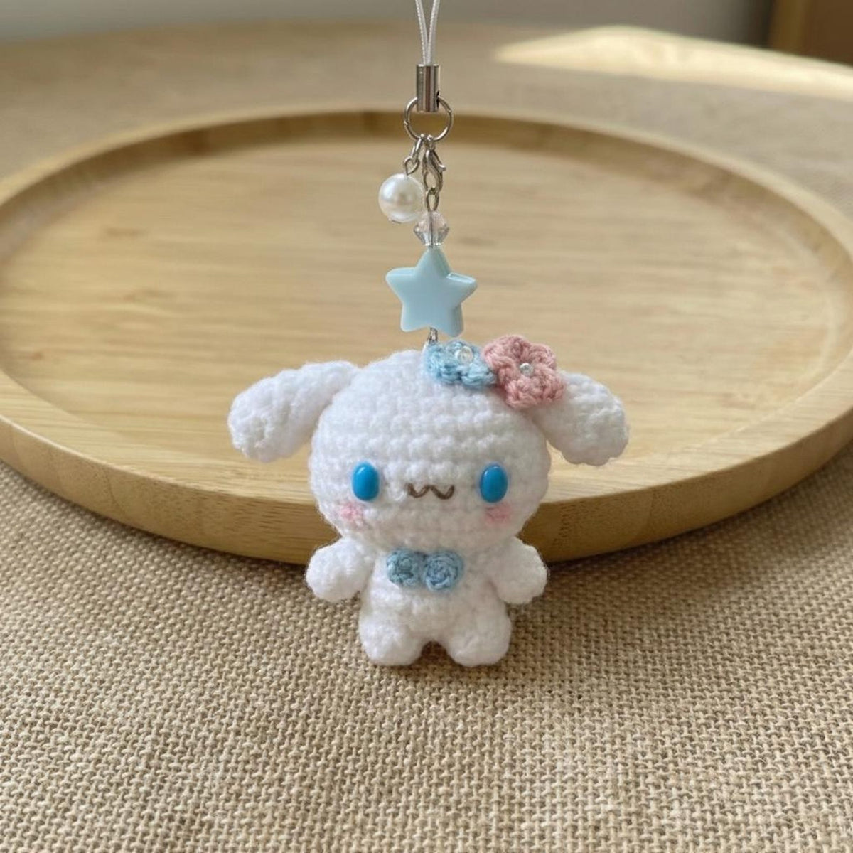 Cute Y2k Crochet Sanrio Keychains, Handmade Amigurumi Plush Bag Charms, Tiny Stuffed Animal Gifts, Friend Gift, Cat Crochet Keychain