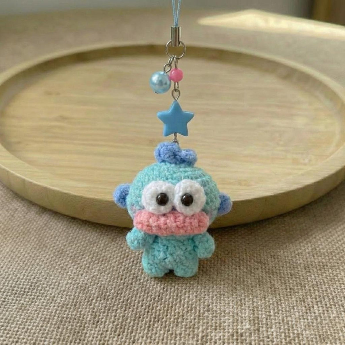 Cute Y2k Crochet Sanrio Keychains, Handmade Amigurumi Plush Bag Charms, Tiny Stuffed Animal Gifts, Friend Gift, Cat Crochet Keychain