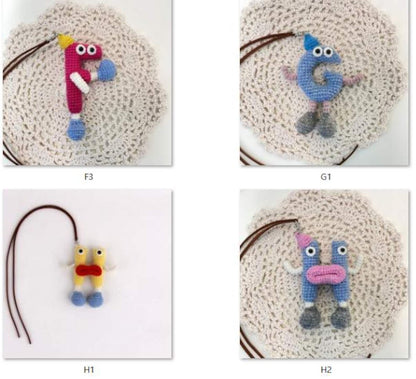 Hand Knit Wool Initial Trinket Purse Embellishment Key Fob Accent Personalized Monogram Ornaments Birthday Tokens Christmas Holiday Goods