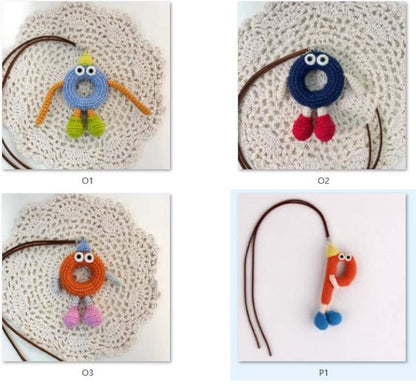 Hand Knit Wool Initial Trinket Purse Embellishment Key Fob Accent Personalized Monogram Ornaments Birthday Tokens Christmas Holiday Goods