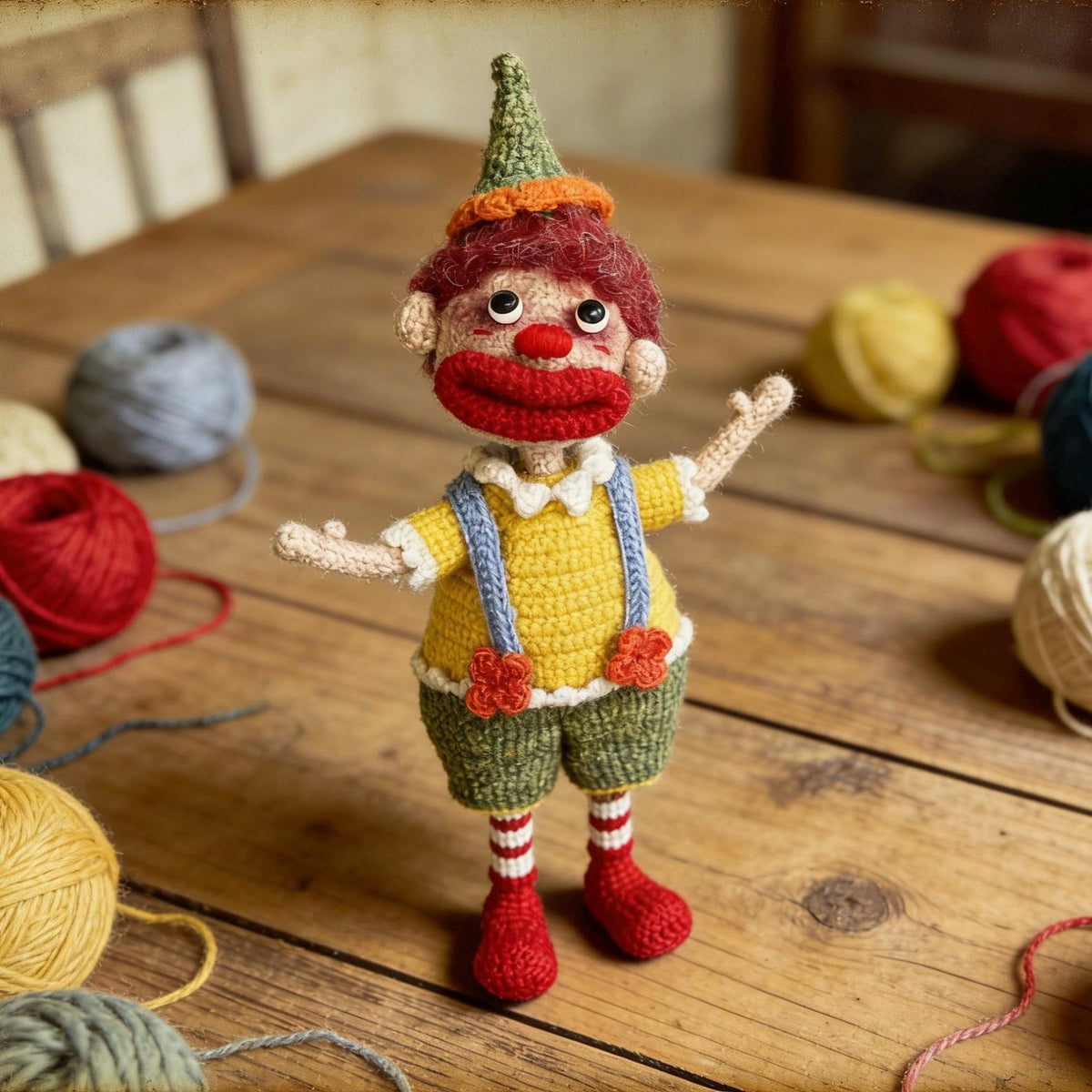 Handcrafted Circus Clown Statues Artistic Desktop Embellishments Vintage Keepsakes Romantic Tokens Christmas Holiday Trinkets