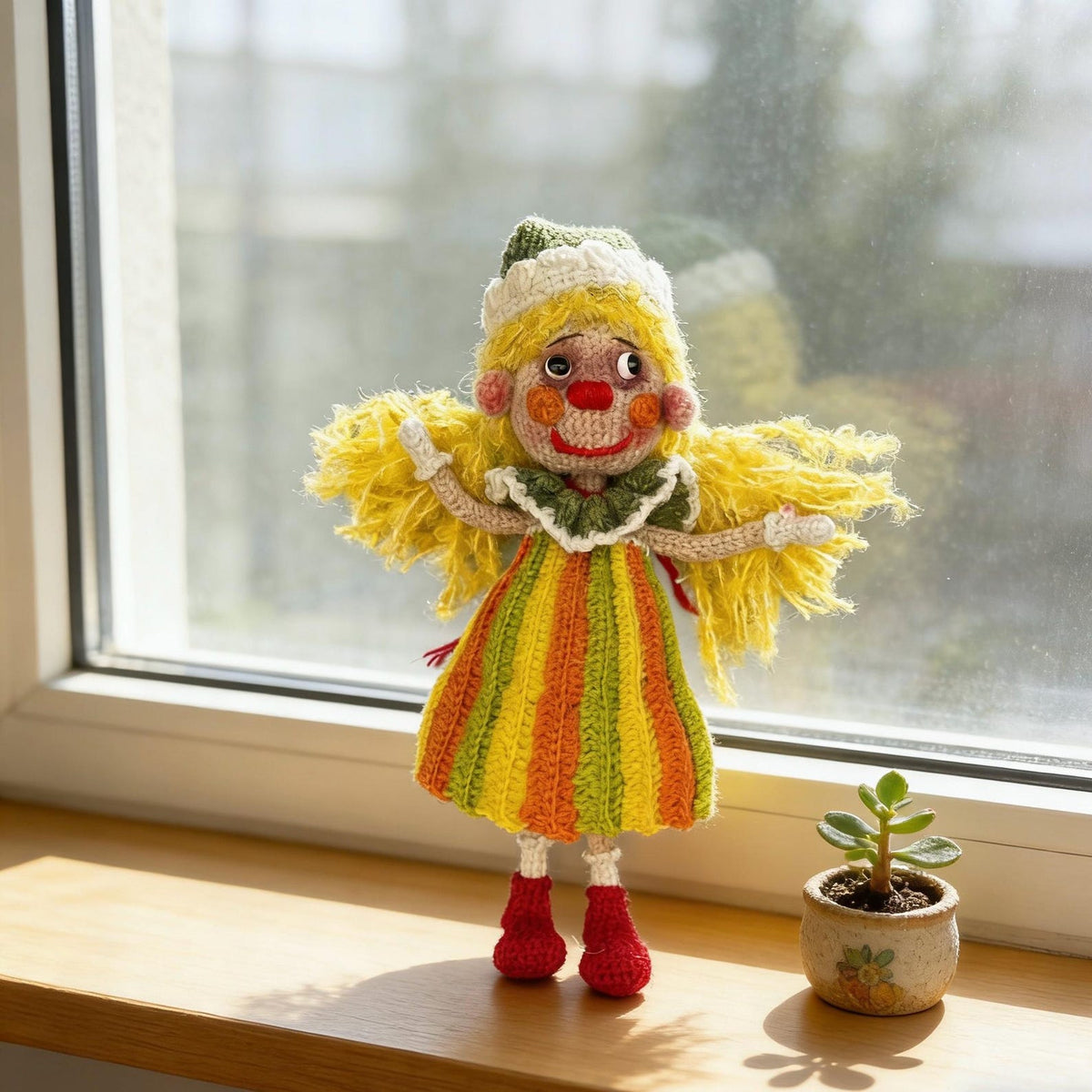 Handcrafted Circus Clown Statues Artistic Desktop Embellishments Vintage Keepsakes Romantic Tokens Christmas Holiday Trinkets