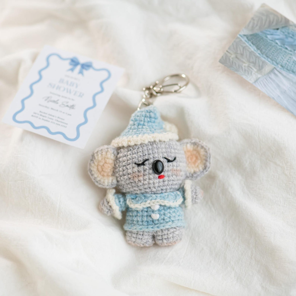 Hand Crochet Koala Sculpture Wool Thread Purse Trinket Juvenile Plaything Ornament Charms Gathering Favors Christmas Holiday Goods