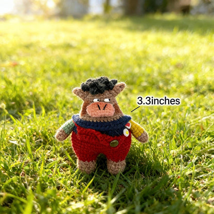 Hand Knit Pig Figurines Unique Household Embellishments Bag Charms Presents For Yarn Crafters Christmas Season Merchandise