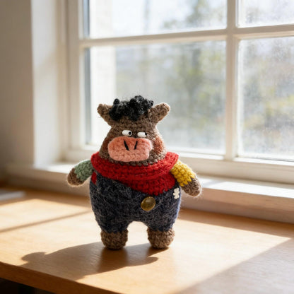 Hand Knit Pig Figurines Interior Home Accents Backpack Charms Presents For Crochet Lovers Collectible Keepsakes Christmas Holiday Trinkets