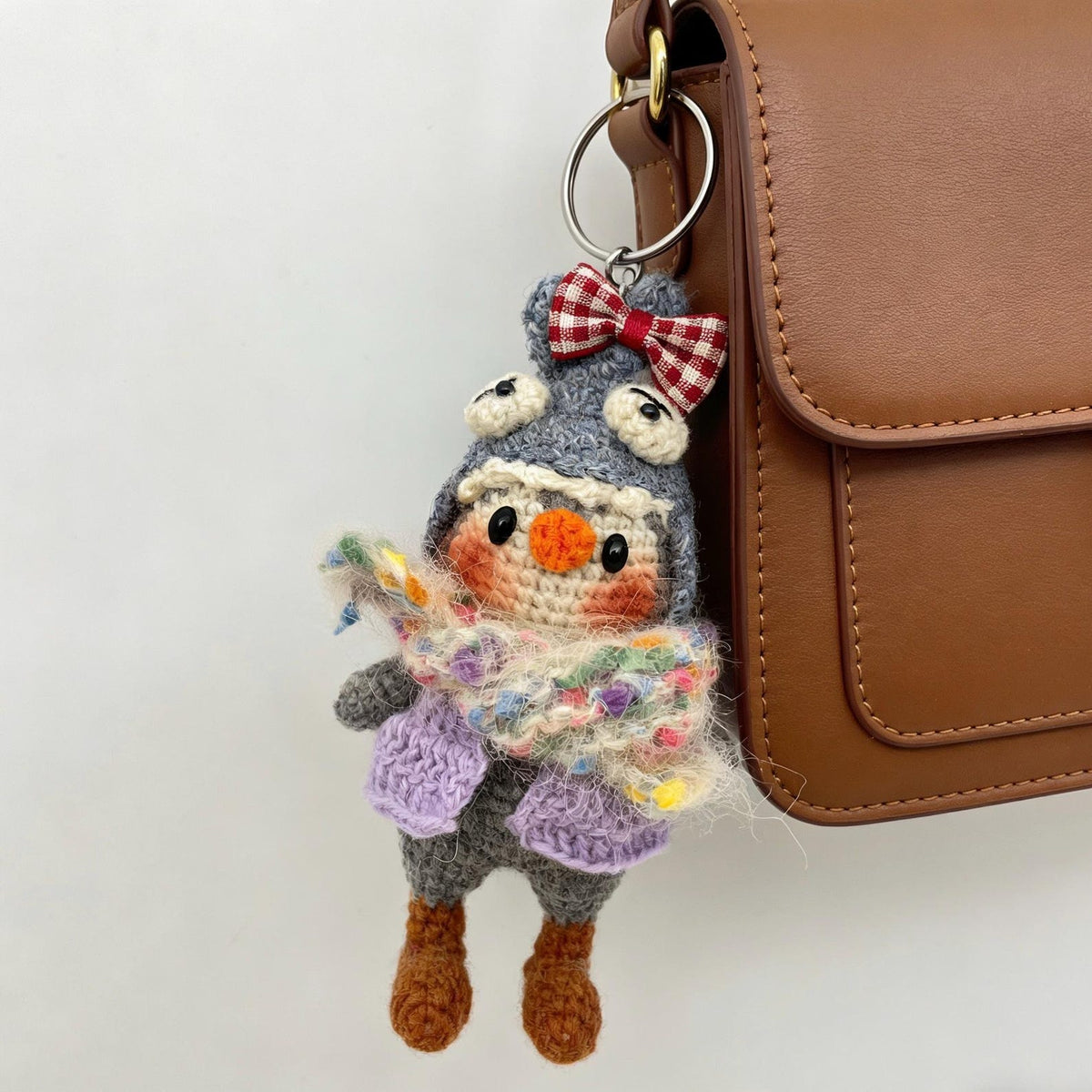 Hand Knit Penguin Figurines Table Ornaments Kids’ Presents Backpack Charms Curator-Worthy Keepsakes Christmas Holiday Trinkets