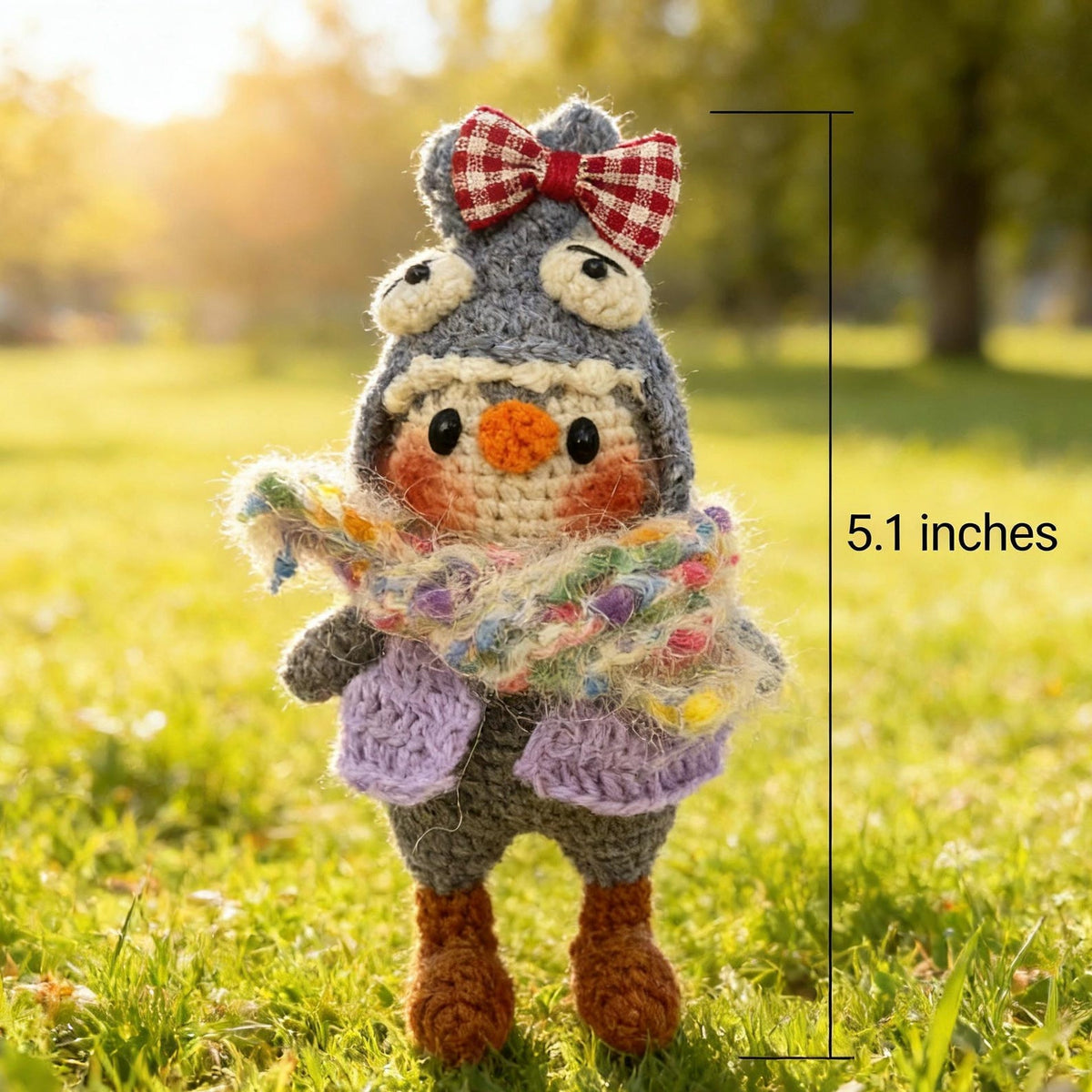 Hand Knit Penguin Figurines Table Ornaments Kids’ Presents Backpack Charms Curator-Worthy Keepsakes Christmas Holiday Trinkets