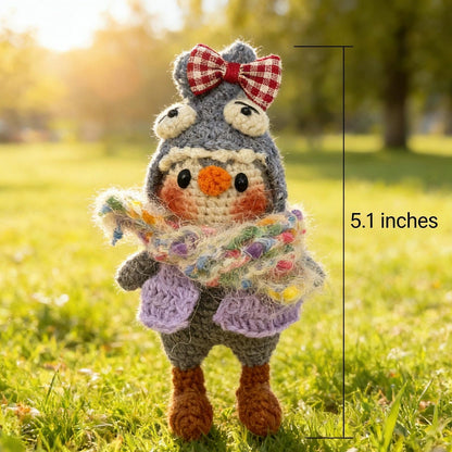 Hand Knit Penguin Figurines Table Ornaments Kids’ Presents Backpack Charms Curator-Worthy Keepsakes Christmas Holiday Trinkets
