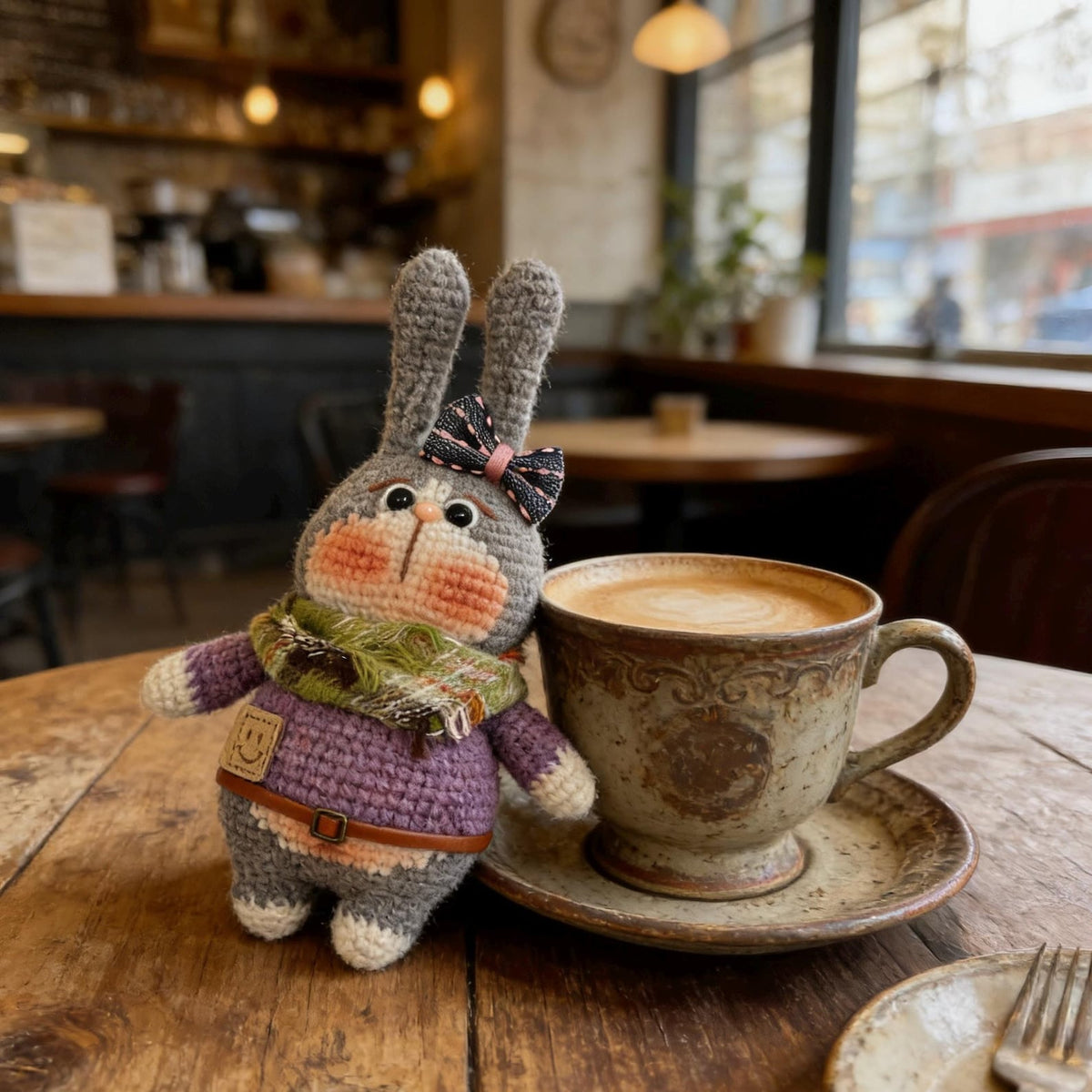 Hand-knitted rabbit dolls, children's birthday gifts, party-themed decorations, collectible dolls, Father's Day.