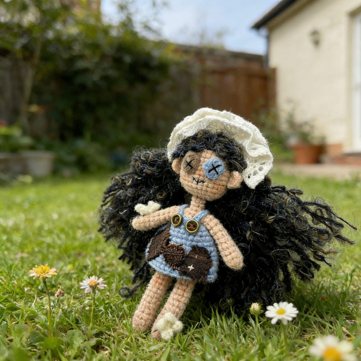 Artisan knit maiden figurines, imaginative ornamental pieces, purse‑hung trinkets, hobbyist‑oriented mementos, Yuletide wearable adornment