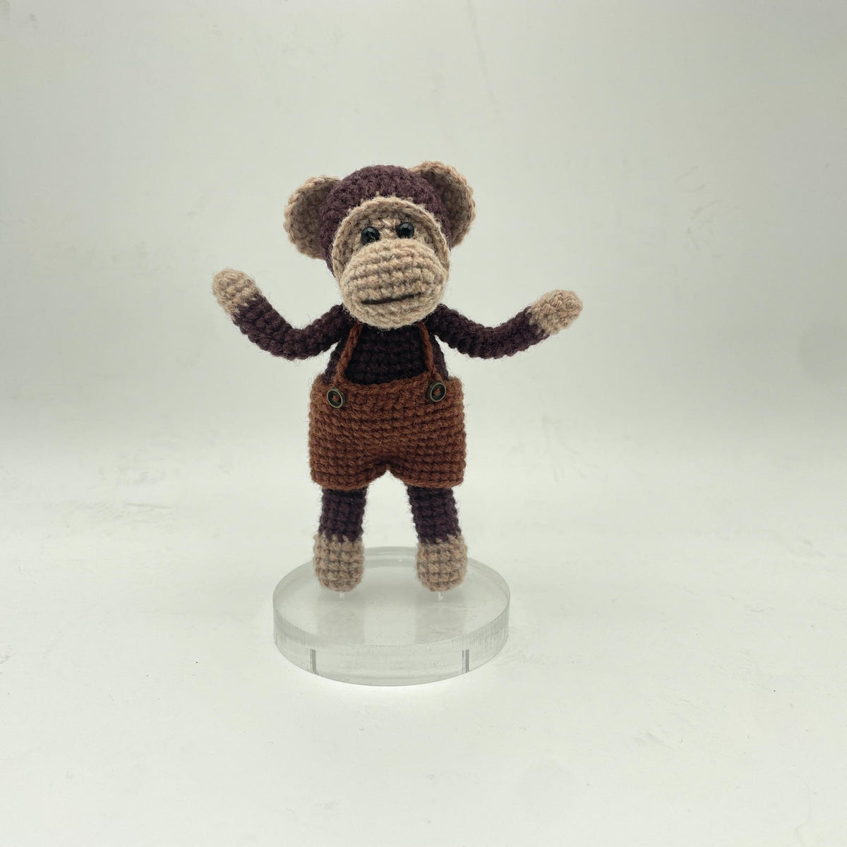 Artisan wool knit handicrafts, primate styled interior accents for bedroom & lounge, juvenile milestone memento, Yuletide household decor