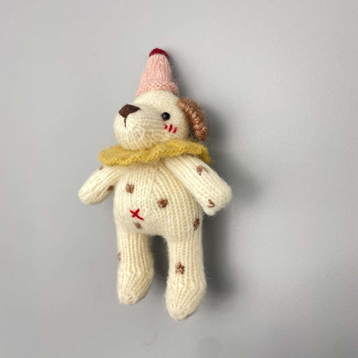 Hand Knit Dog Sculptures Youth Gathering Tokens Infant Space Embellishments Newborn Surprises Vintage Keepsakes Christmas Holiday Trinkets