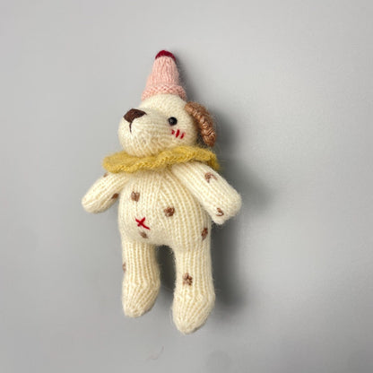 Hand Knit Dog Sculptures Youth Gathering Tokens Infant Space Embellishments Newborn Surprises Vintage Keepsakes Christmas Holiday Trinkets