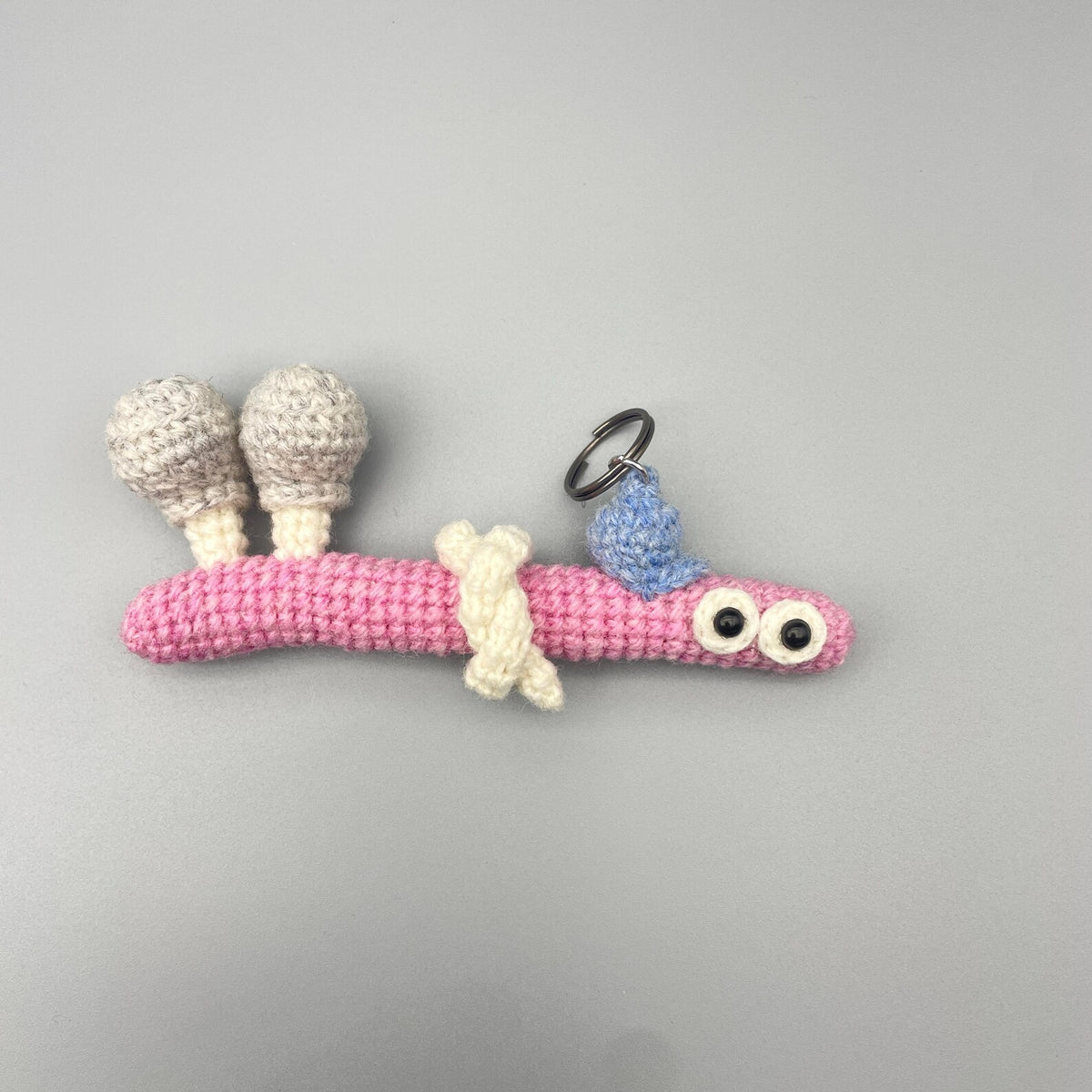 Hand Knit Wool Initial C Key Fob Vehicle Embellishment Modifiable Silhouette Romantic Monogram Trinkets Christmas Holiday Goods