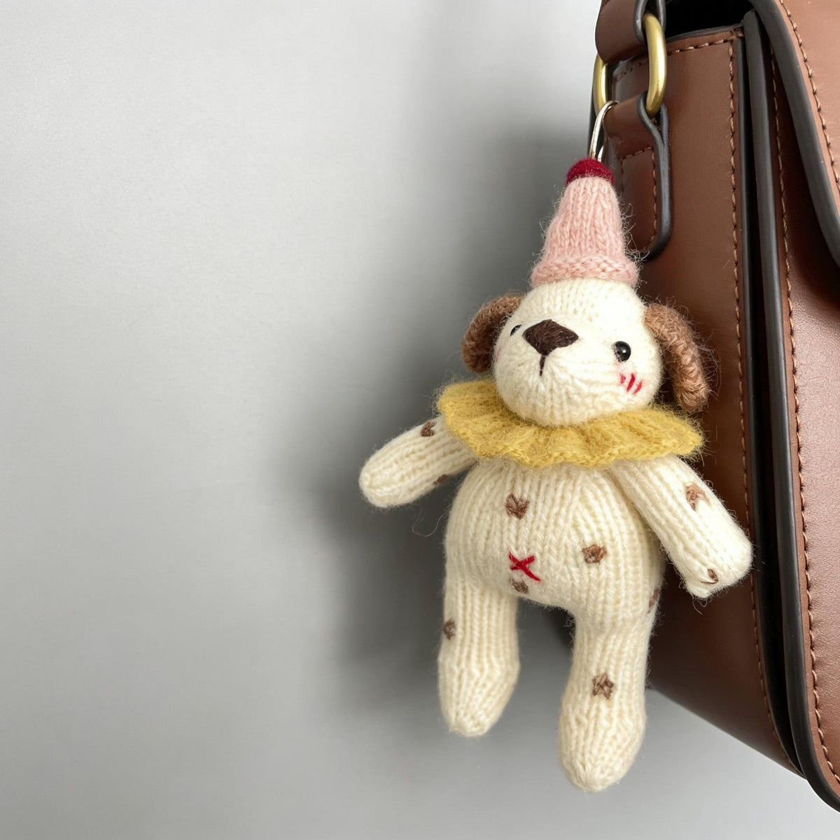 Hand Knit Dog Sculptures Youth Gathering Tokens Infant Space Embellishments Newborn Surprises Vintage Keepsakes Christmas Holiday Trinkets