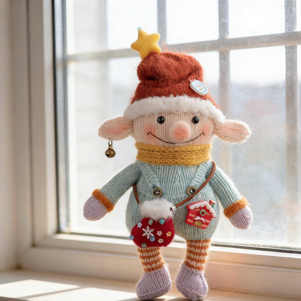 Handcrafted Holiday Pig Figurine Desktop Embellishment Unique Present For Winter Craft Fans Curator Worthy Mementos Christmas Festive Goods
