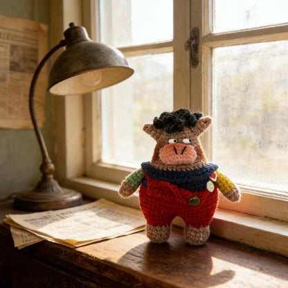 Hand Knit Pig Figurines Unique Household Embellishments Bag Charms Presents For Yarn Crafters Christmas Season Merchandise