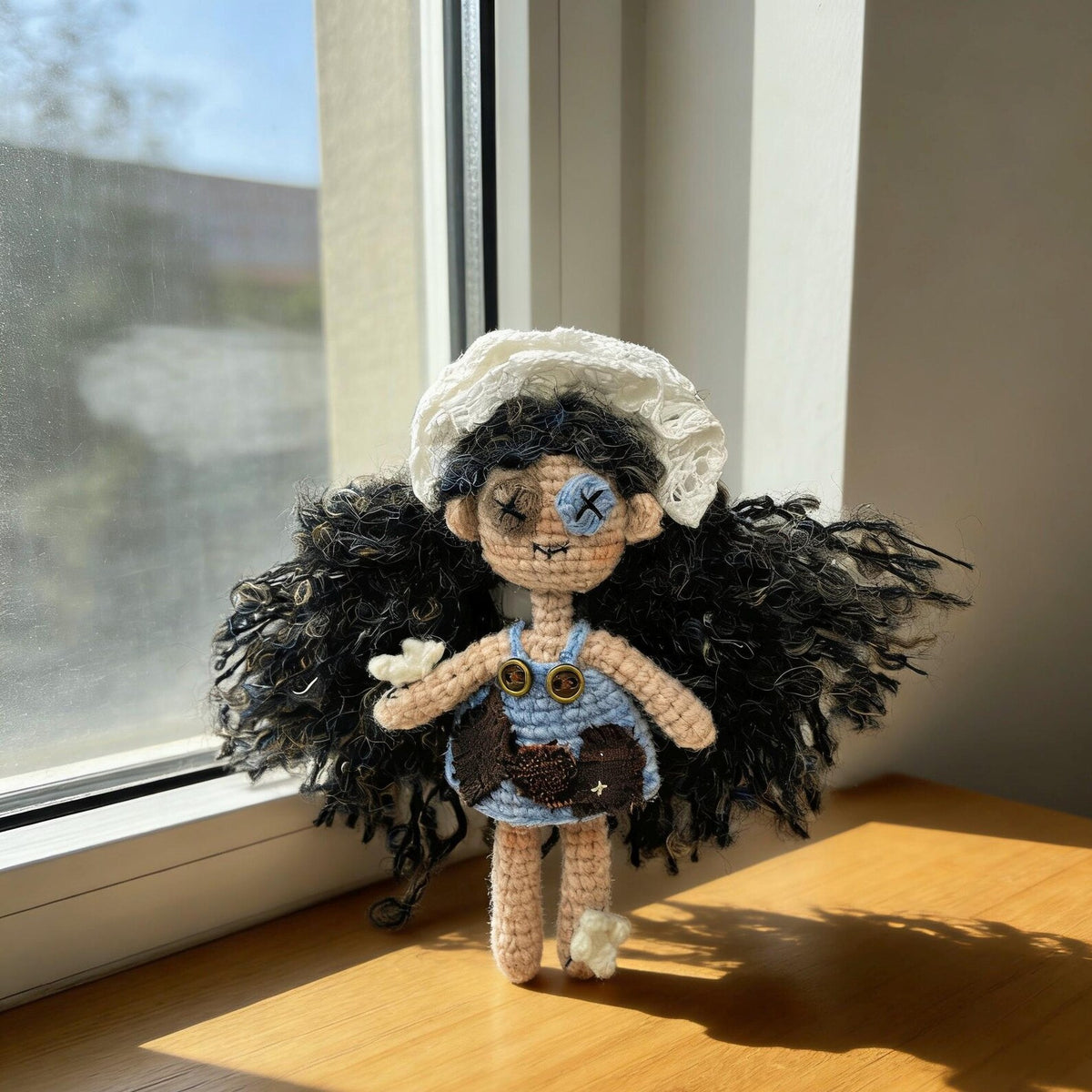 Artisan knit maiden figurines, imaginative ornamental pieces, purse‑hung trinkets, hobbyist‑oriented mementos, Yuletide wearable adornment